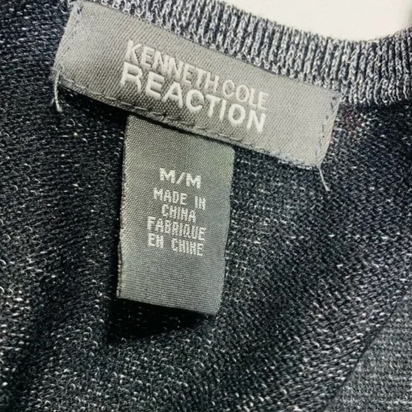 Kenneth Cole Reaction Silver Metallic Cardigan - Picture 4 of 7